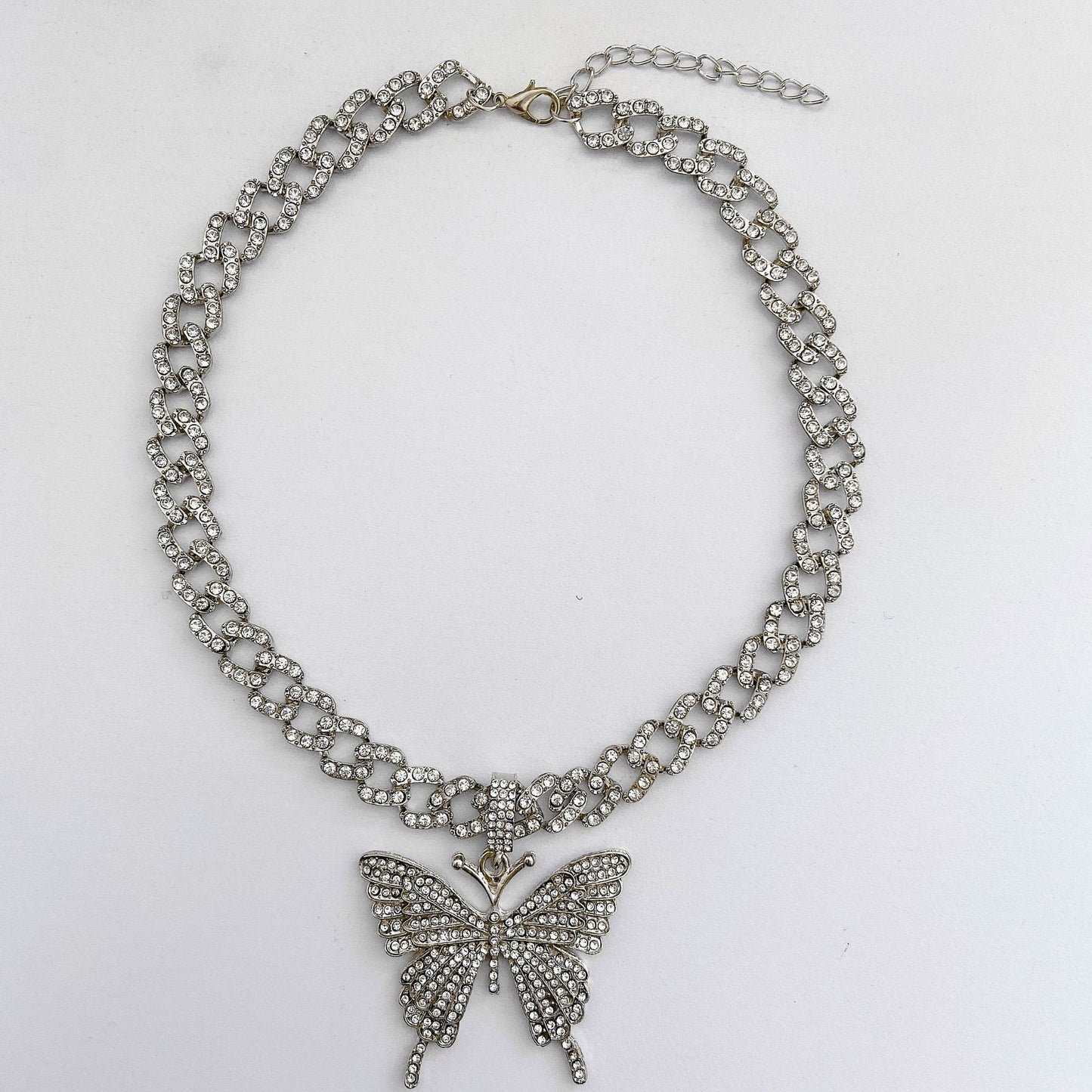 Full Diamond Butterfly Necklace Cute Butterfly Luxury Diamond Pendant